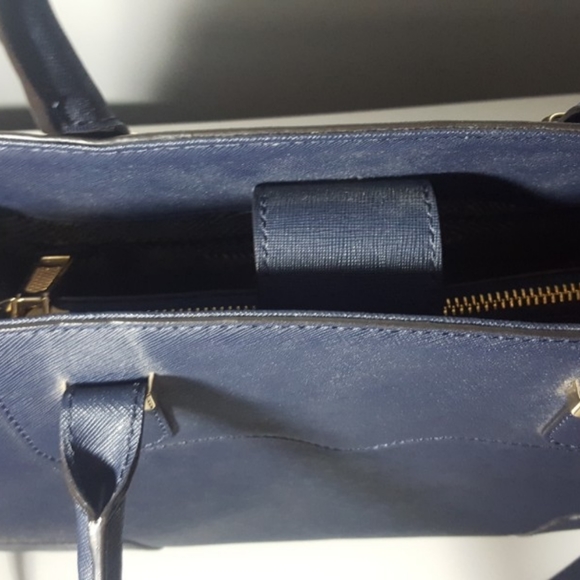 Rebecca Minkoff Amorous Satchel Handbag Navy *NEW - Picture 5 of 5